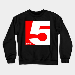 CUTE MODERN NUMBER 5 FIVE RED COLOR Crewneck Sweatshirt